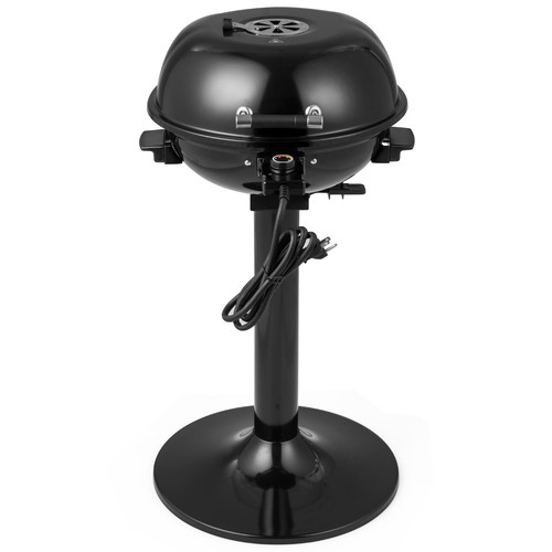 1600W Electric BBQ Grill w/Adjustable Venting System for Kitchen Apartment Black