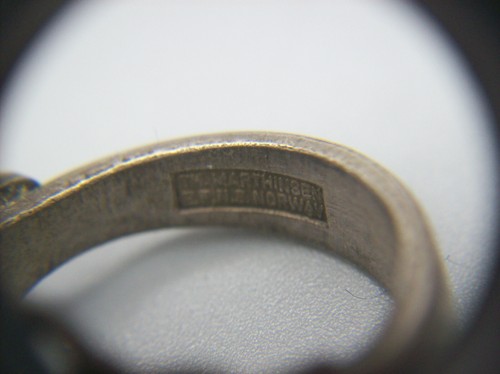 Vintage Th Marthinsen versilberter Löffelring, Größe 6,25 - Bild 15 von 17