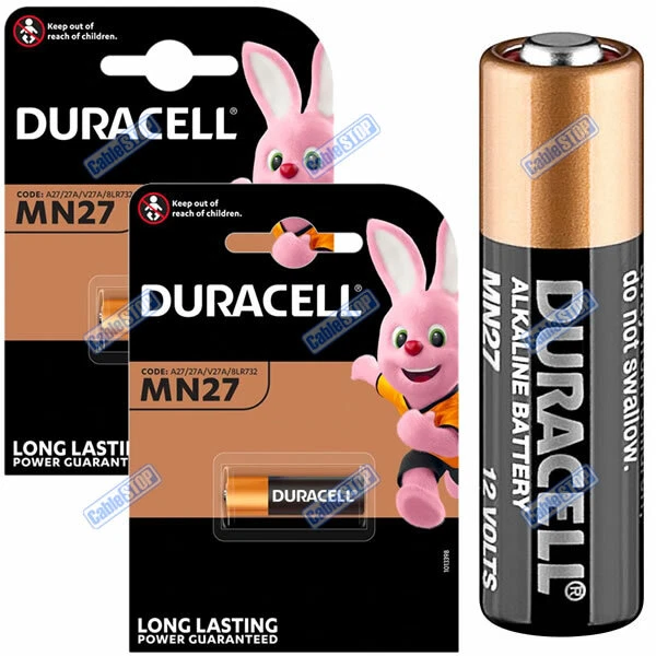 2 x Duracell MN27 LR27 A27 Battery for Garage Door Security Remotes EXP 2027
