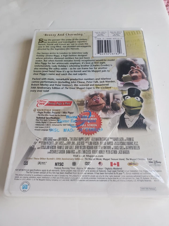 The Great Muppet Caper DVD Brand New (Rip in Plastic) Walt Disney - Image 3 of 3