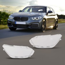1 Pair For 2015-2019 BMW 1 Series F20/F21 Headlight Lens Covers Headlamp Covers