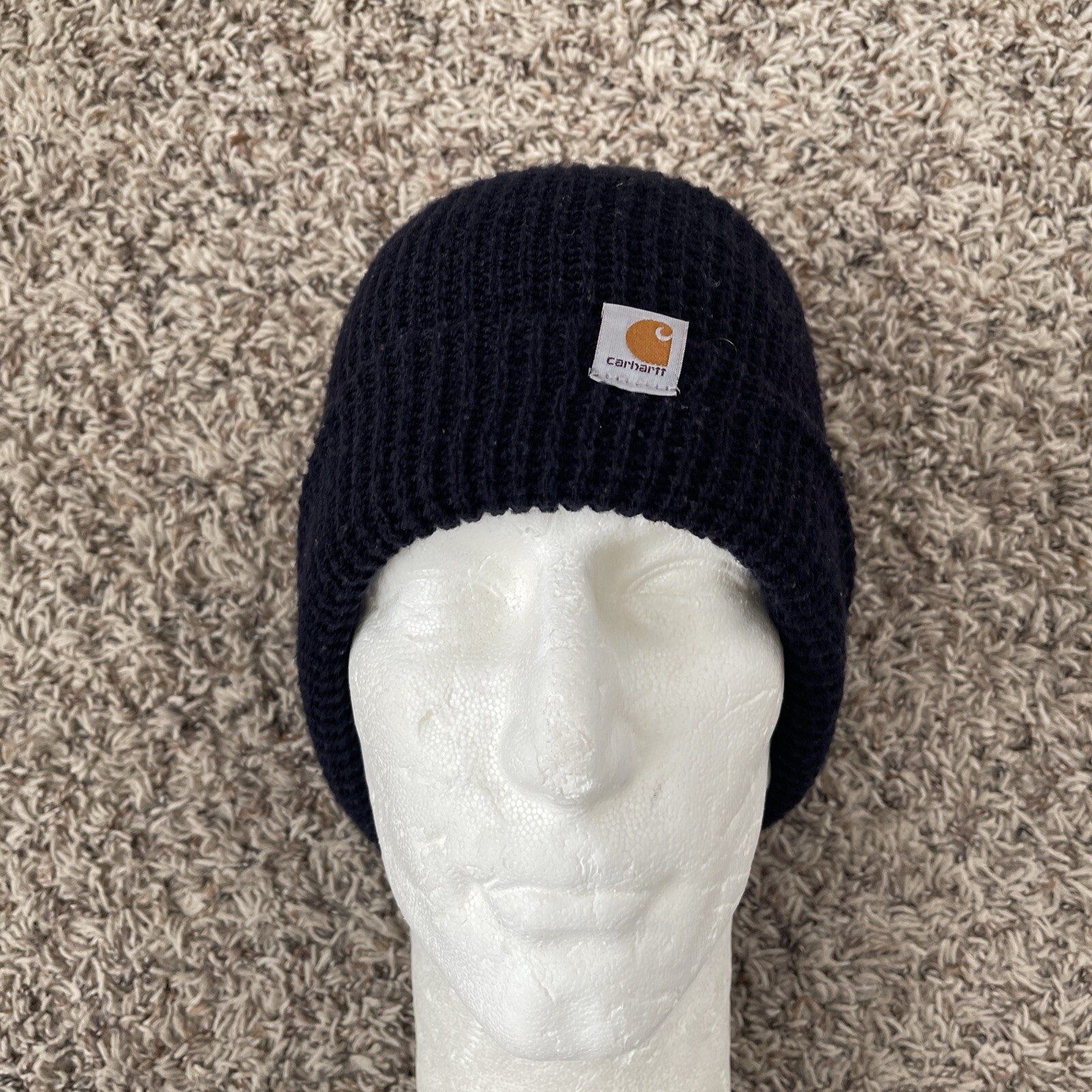 Carhartt Ribbed Knit Cuffed Blue Thinsulate Platinum Beanie eBay