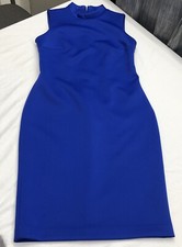 Calvin Klein Womens Size 4 Blue Dress Zipper Back