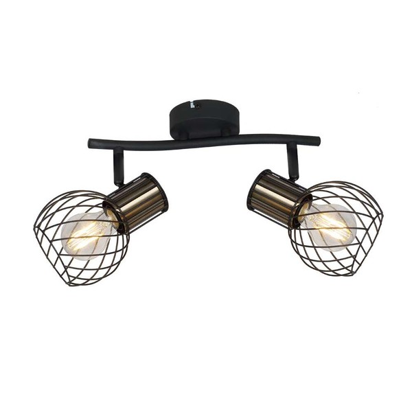 Decken Spot Lampe Strahler Leuchte Schwarz-Gold Beleuchtung Wohn Schlaf Zimmer-image