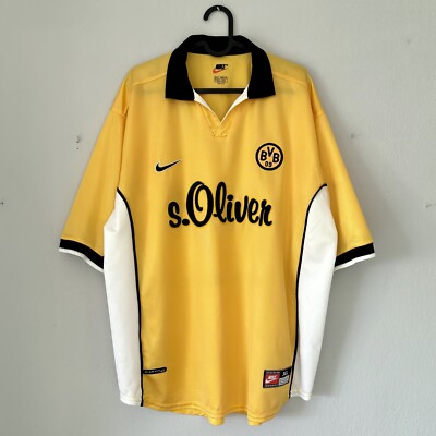 1998 2000 BVB Borussia Dortmund Germany Nike Vintage Retro Soccer