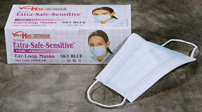 ValuMax 5430E-SB Extra-Safe Sensitive Earloop Face Masks Sky Blue 50/Pk
