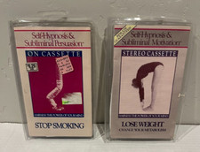 Self-Hypnosis Subliminal Motivation Cassettes STOP SMOKING  LOSE WEIGHT Metacom