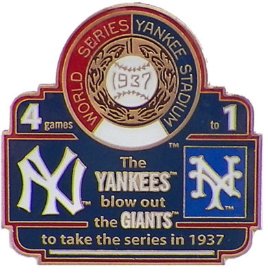 1937 World Series Commemorative Pin - Yankees vs. Giants - Limited Edition 1,000