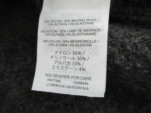 J.Crew Sweater Women Medium Gray J Crew Thick Merino Wool Alpaca V-Neck High-Low - Picture 4 of 14