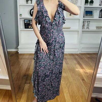 IRO Santu Maxi Dress in Mixed floral Black size 42 USA size 10 womens |  eBay