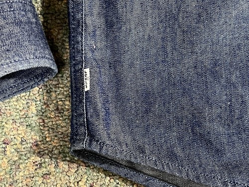 Levis Denim Shirt Men's XL Dark Blue Western Button Down Modern Fit Long Sleeve - Picture 17 of 17