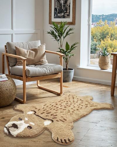 Cute Animal Bathroom Rugs, Plush Absorbent Bath Mats Standard Size Brown Bear - Picture 6 of 8
