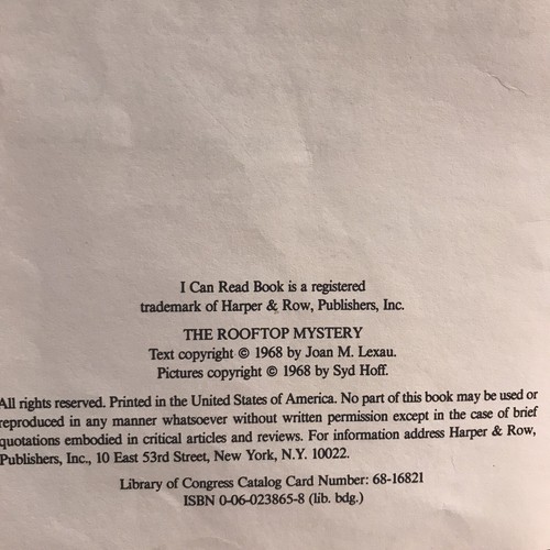 The Rooftop Mystery I Can Read Book 1968 Vintage - Picture 6 of 8
