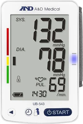 A&D Medical UB-543 Wrist Blood Pressure Monitor with BIHS clinical validation