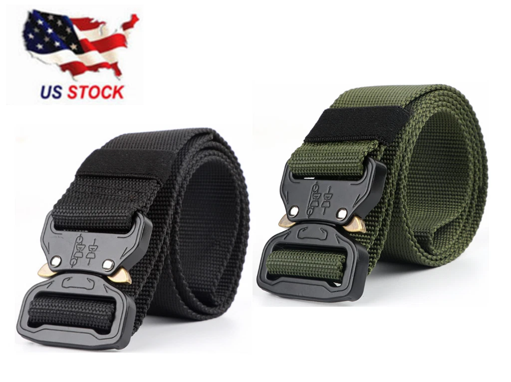 Men's Casual Military Tactical Belt Army Security Adjustable Quick Release Belt