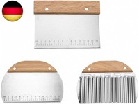 15CM 3PCS Teigschaber Edelstahl Teigkarte, Dough Scraper Mit Schuppen