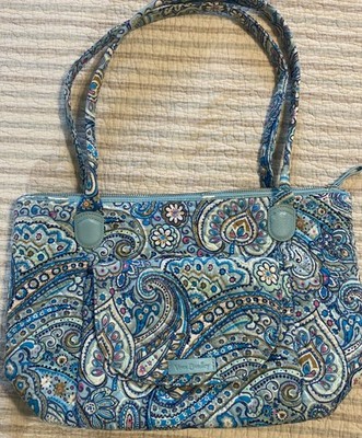 Vera Bradley Daisy Dot Paisley Purse Tote Shoulder Bag Quilted Cotton - Floral