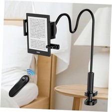 Kindle Holder with Remote Page Turner - Stand for Bed Reading - No Text