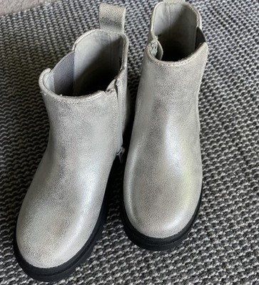 Jumping Beans Girls Ankle Boots, TOD 11 Med, Silver, Pre-owned