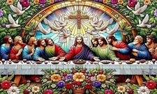 5D Jesus Last Supper Diamond Painting Kits for Adults Beginner,DIY Diamond Art K