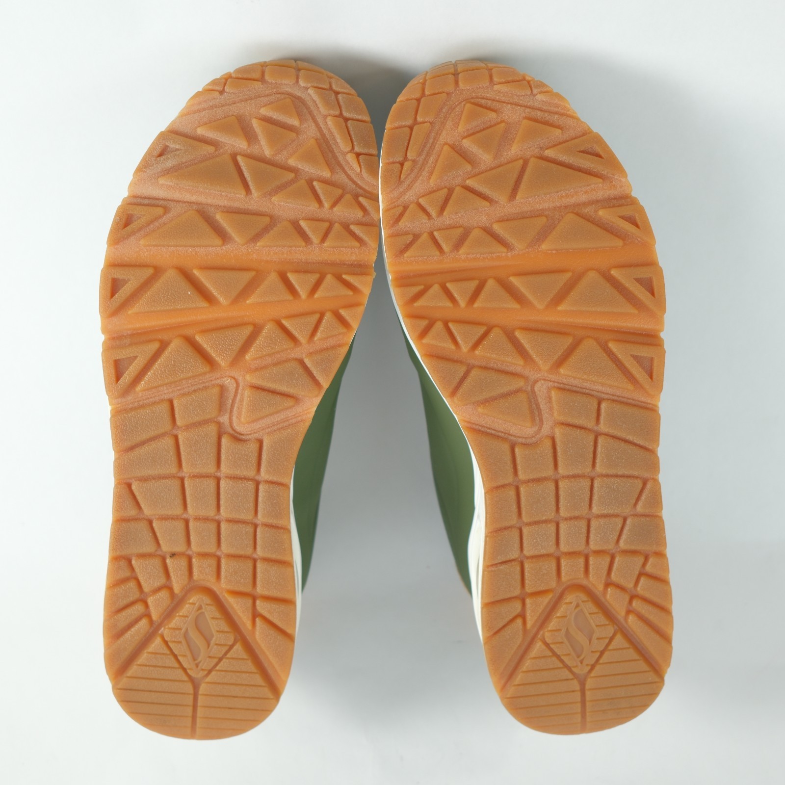 Skechers Uno Shimmer Away Olive Gold Metallic Lace Up Sneaker Size 9.5