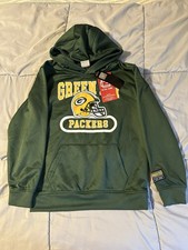 Ultra Game NFL Green Bay Packers Green Boys 10-12 Hoodie Officially Licensed