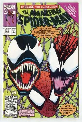 Amazing Spider-Man #363 NM+ 9.6 white pages  Carnage & Venom  Marvel  1992