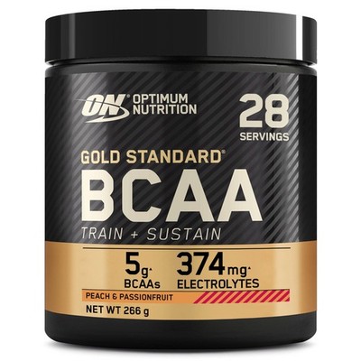Gold Standard BCAA Pulver Geschmack Pfirsich und Passionsfrucht 266g 28