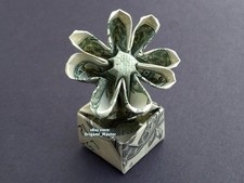 Dollar Origami Flower in Pot Made with REAL MONEY Handmade Cash Art Palnt Gift