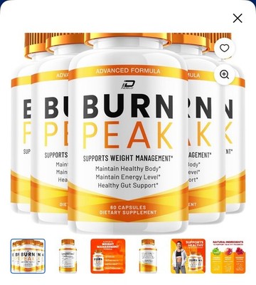 Burn Peak Weight Management Fat Burner Formula - 300 Capsules
