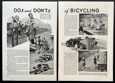  Dos and Don ts of Bicycling  1939 Norman Hill interview Bicycle Racing champion