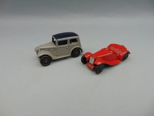 DINKY 35A SALOON CAR 35C MG SPORTS CAR - ORIIGNAL VINTAGE MODELS