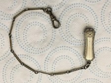 Rarissimo orologio da tasca vintage Art Deco firmato B catena fob