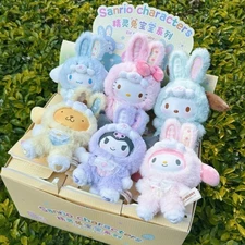 TOPTOY Sanrio Characters Elf Bunny Baby Plush Keychains Gift Blind Box Confirmed
