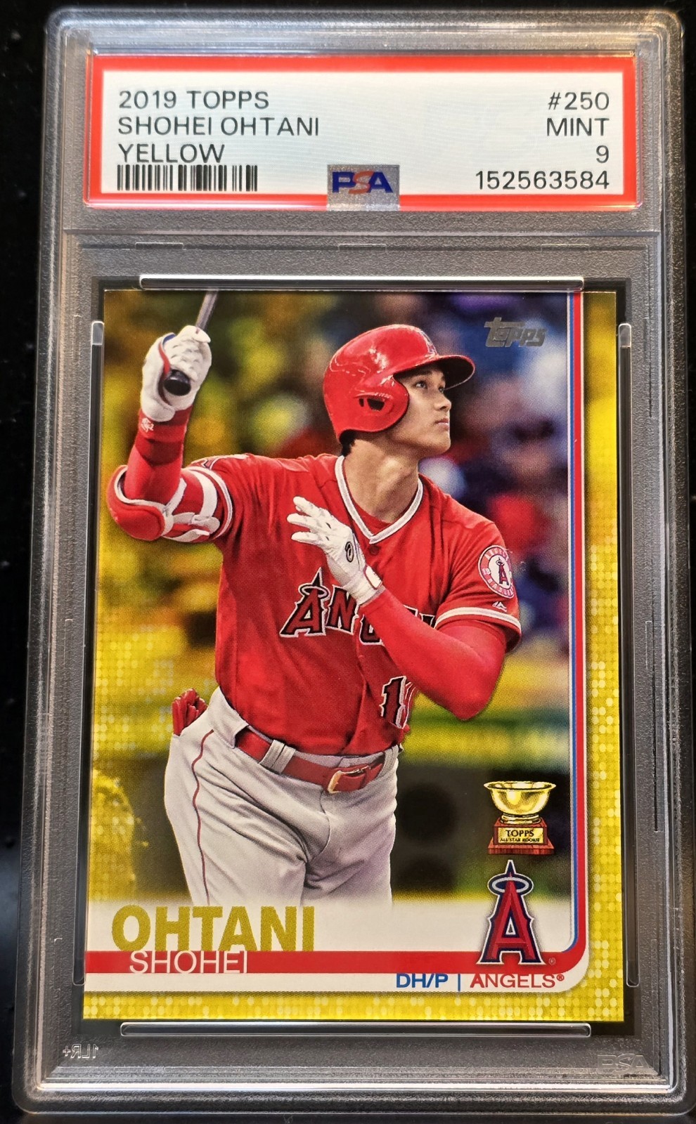 SHOHEI OHTANI 2019 Topps Shohei Ohtani #250 Yellow Swinging Rookie Cup 🫆PSA 9🫆