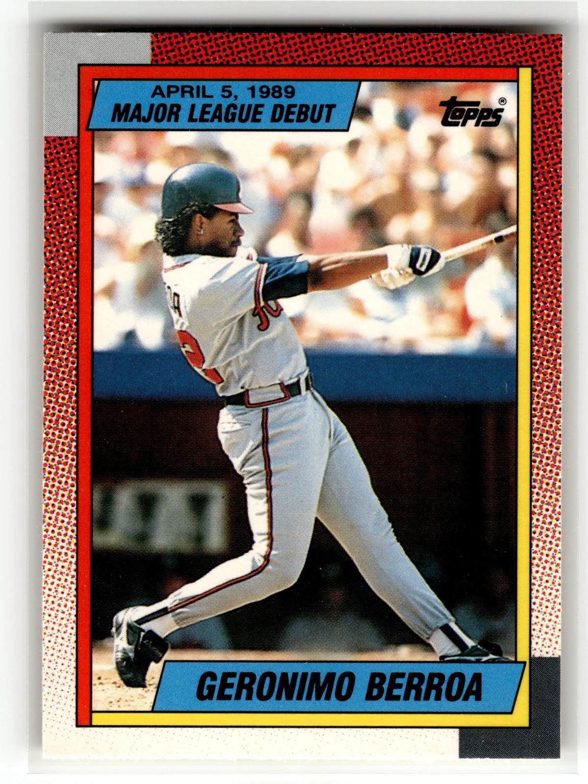 Geronimo Berroa 1990 Topps Major League Debut 1989 #17 Atlanta Braves