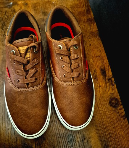 Levi's Men's Brown Leather Sneakers Size 8.5 Casual Lace-Up Shoes - NWOT - Picture 6 of 9