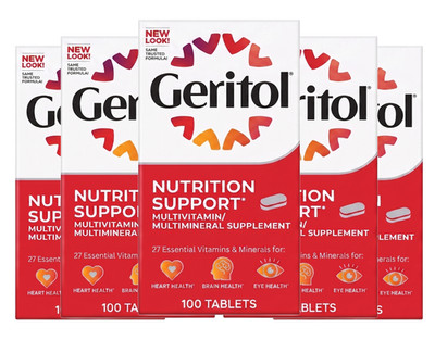 Geritol Nutrition Support Multivitamin Supplement 100 Tablets (Pack of 5)