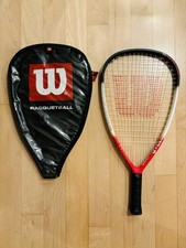Racket Wilson Racquetball NRage NCode S40 Racquet With Case Red Black White S-SM