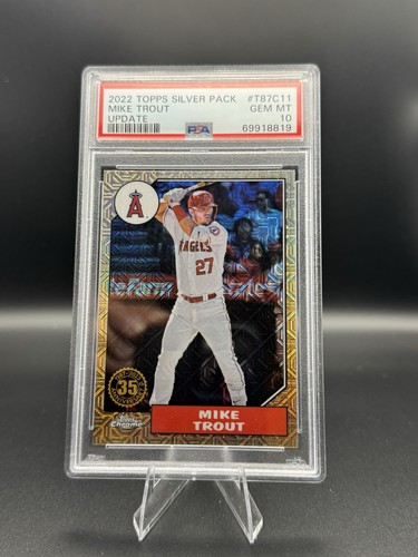 Mike Trout 1987 Los Angeles Angels PSA 10 GEM MINT 2022 Topps Update Silver Pack