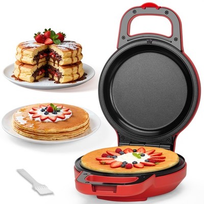 Flip Pancake Maker Machine, Ceramic Coated Pancake Pan for 6.5 Inch Pancakes,...