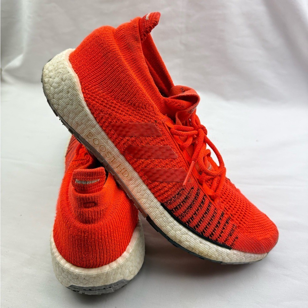 Adidas PulseBoost HD running shoe in the Solar Red colorway men's size 10 thumbnail 3