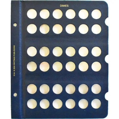 Whitman Blank Page Dime Coin Holder for Classic Albums