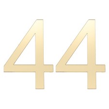2 Pcs 2 Inch House Numbers Self-adhesive Acrylic Modern House Number Gold 4 