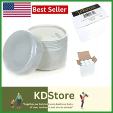 24Pcs 2oz White Plastic Cosmetic Jars with Liners & Dome Lids Travel Storage