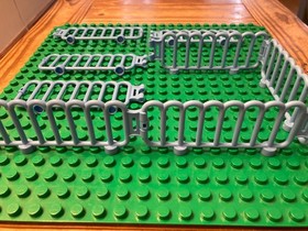 Lego Duplo Lot of 8 Rare Medium-Blue Big Zoo Fence Pieces from zoo set 6157