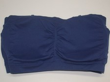 Zenana Convertible Strapless Seamless Bandeau Bra 7.5" W Royal Blue 2X-3X NEW