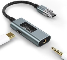 Xumee USB C to 3.5mm Audio Adapter and Charger with CX31993 Grey-T