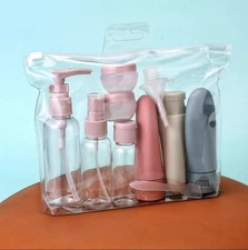 Travel Refillable Bottles Set: Portable Spray, Lotion, Shampoo & Cosmetic Tubes