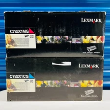 Lexmark Magenta, Cyan Extra High Yield Toner Cartridge C782x1mg C782x1cg Genuine